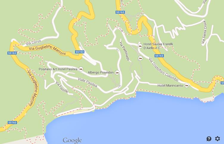 Map of Positano - World Easy Guides