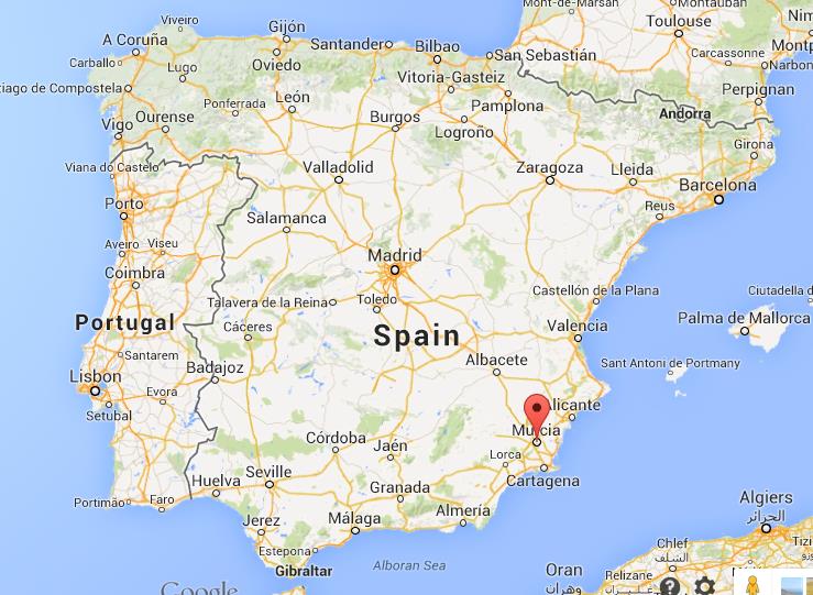 Kaart Van Murcia Spanje - kaart