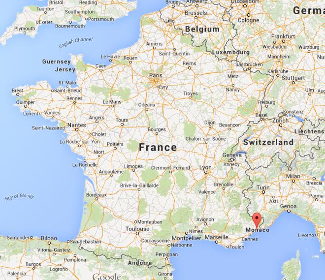 Where is Eze on map of France