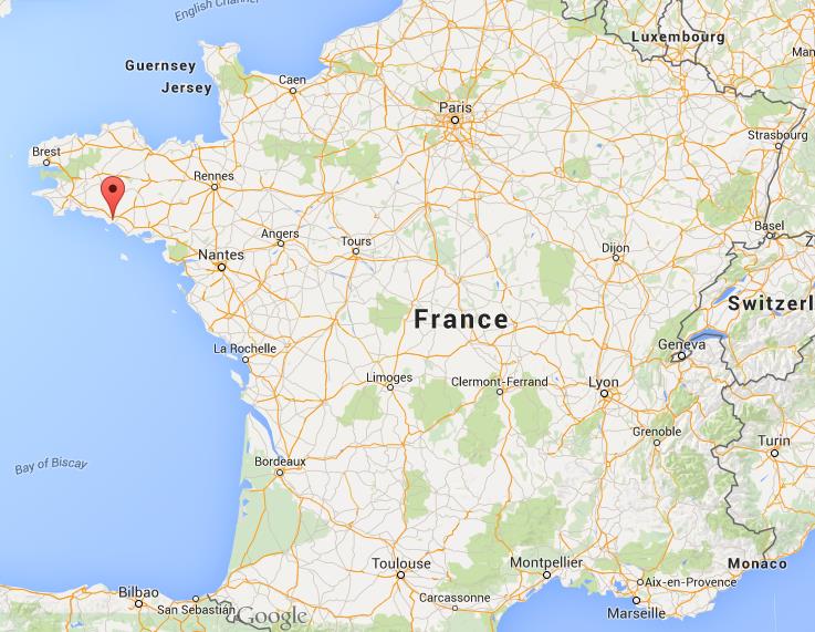 Where is Lorient on map France