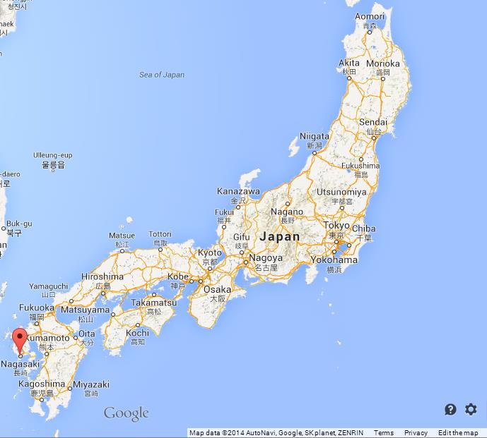 Nagasaki On World Map – Interactive Map