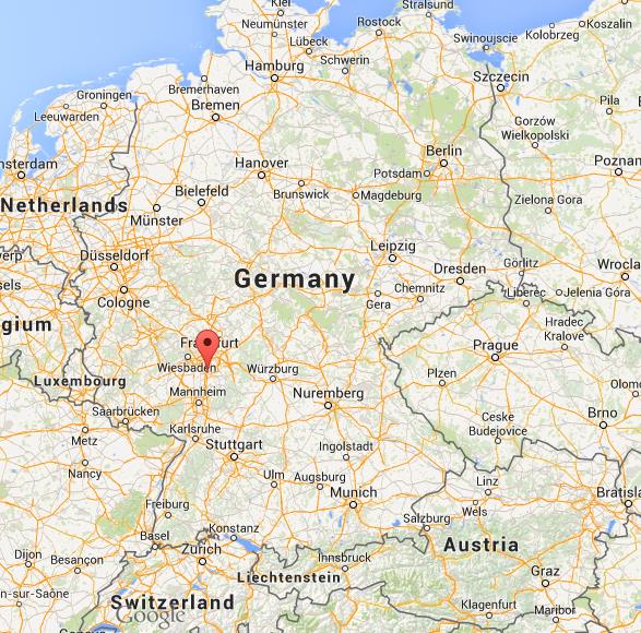 Where is Darmstadt on map of Germany