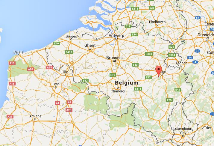 Where is Seraing on map Belgium