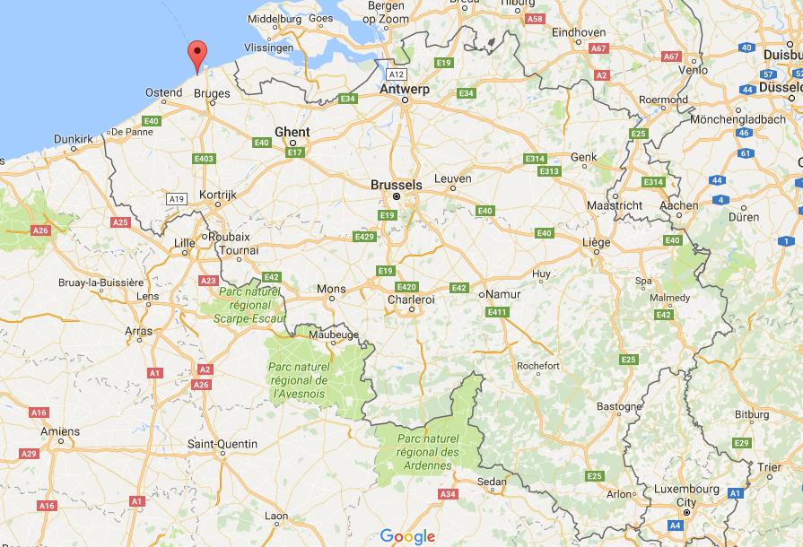Where is Blakenberge on map Belgium